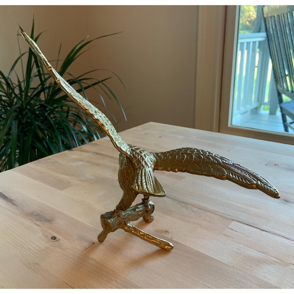Vintage 1970s Brass Eagle - Picture 2 of 4